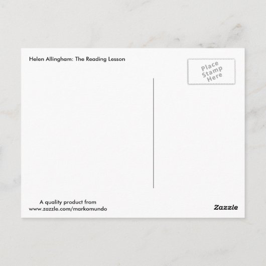 Helen Allingham: The'読's Lesson Art ポストカード (裏面)