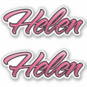 Helen faded pink Aufkleber Sticker Stickerset シール (正面)