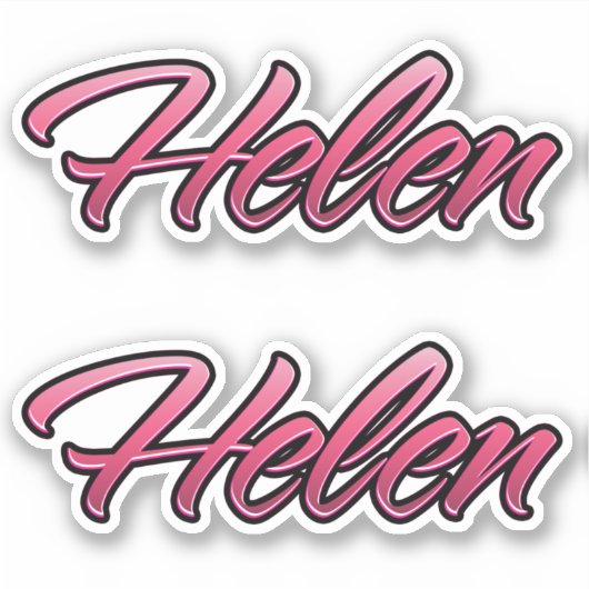 Helen faded pink Aufkleber Sticker Stickerset シール (正面)