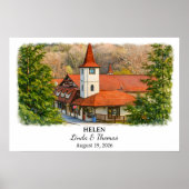 Helen Georgia Poster, Watercolor, Custom ポスター (正面)