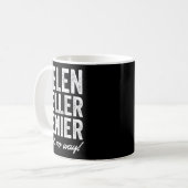 Helen Keller Denier Ain't No Way Funny Retro Meme  コーヒーマグカップ (正面左)