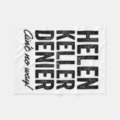 Helen Keller Denier Ain't No Way Funny Retro Meme  フリースブランケット (正面(横))