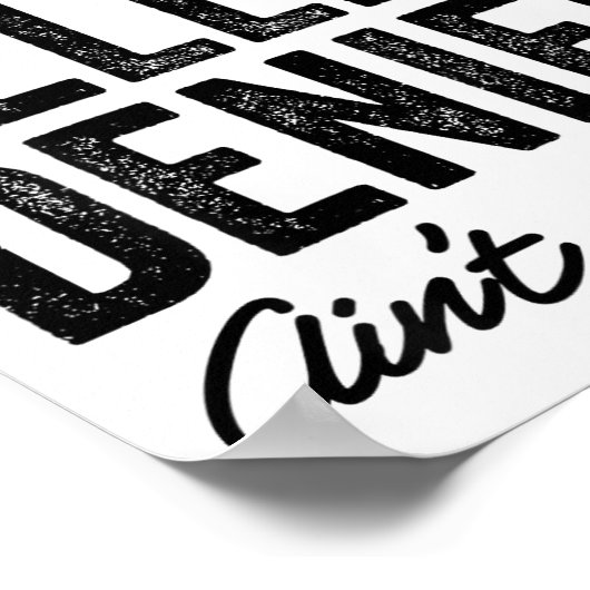 Helen Keller Denier Ain't No Way Funny Retro Meme  ポスター (角)