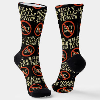 Helen Keller Denier Ain't No Way Vintage Meme ソックス
