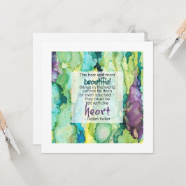 Helen Keller Inspirational Quote, Beautiful Card カード