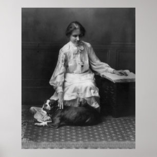 Helen Keller Reading Braille, 1904 ポスター