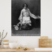 Helen Keller Reading Braille, 1904 ポスター (キッチン)