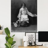 Helen Keller Reading Braille, 1904 ポスター (ホームオフィス)