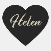 Helen white gold Handwriting Aufkleber Herz ハートシール (正面)