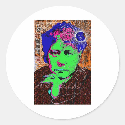 Helena Blavatsky Theosophy Occult Esoteric New Age ラウンドシール (正面)