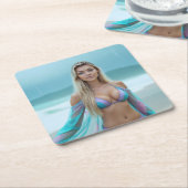 Helena Chevalier:セレンティオンザショア スクエアペーパーコースター (アングル)