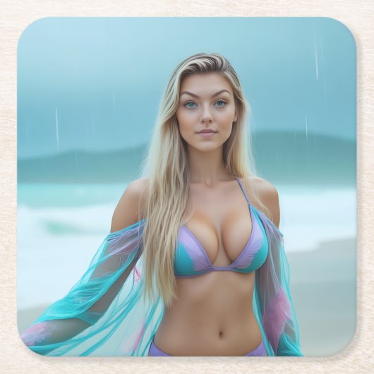 Helena Chevalier:セレンティオンザショア スクエアペーパーコースター (正面)