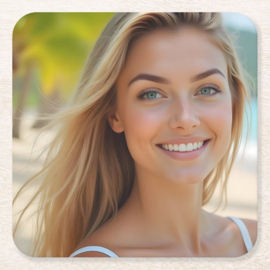 Helena Chevalier：セレンティオンザショア スクエアペーパーコースター (正面)