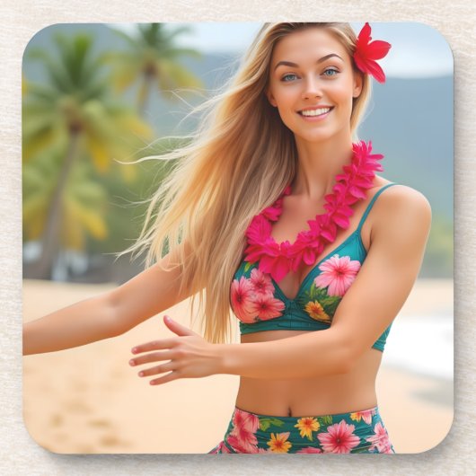 Helena Chevalier:踊りバイザシープラスチック コースター (正面)