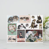 Helena Maguire Vintage Cat Art Ephemera Fussy Cuts (スタンド正面)