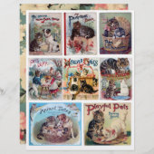 Helena Maguire Vintage Cats & Kittens Fussy Cuts (正面/裏面)