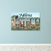 Helena, Montana – 大きな文字のシーン キャンバスプリント (インサイチュ (ウッドフロア))