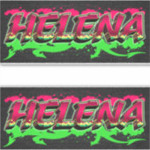 Helena Vorname Name Graffiti Aufkleber Sticker シール (正面)