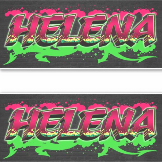 Helena Vorname Name Graffiti Aufkleber Sticker シール (正面)