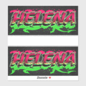Helena Vorname Name Graffiti Aufkleber Sticker シール (シート)