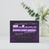 Helene Name Vorname lila Postkarte Geburtstag ポストカード (スタンド正面)