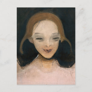 Helene Schjerfbeck – 笑顔の女の子ポストカード ポストカード