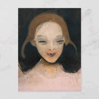 Helene Schjerfbeck – 笑顔の女の子ポストカード ポストカード