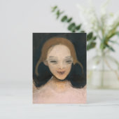 Helene Schjerfbeck – 笑顔の女の子ポストカード ポストカード (スタンド正面)