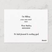 HelHello, Editable We're New to the Neighborhood ポストカード (裏面)