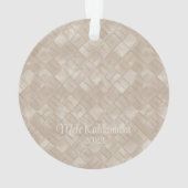 Heliconia & Lauhala, Reversible Malla Lani オーナメント (裏面)