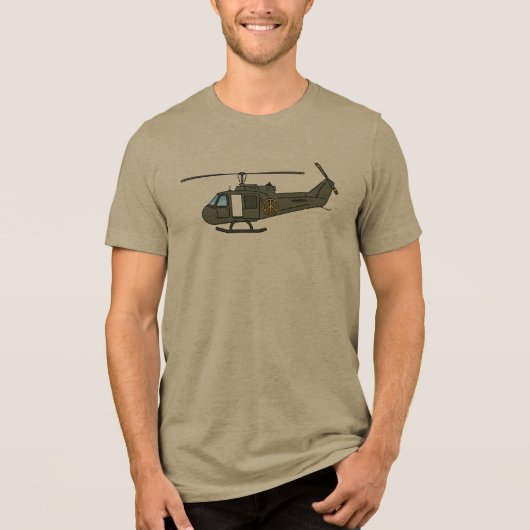 Helicopter Army UH1 HUEY トライブレンドＴシャツ (正面)