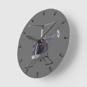 Helicopter Clock Flying Helicopter Wall Clock Gift ラウンド壁時計 (傾斜)