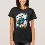 Helicopter over the city  graffiti tシャツ (正面)