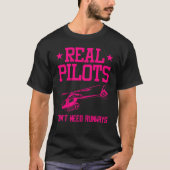 Helicopter Pilot  For Men Women Cool Pilot Aviator Tシャツ (正面)