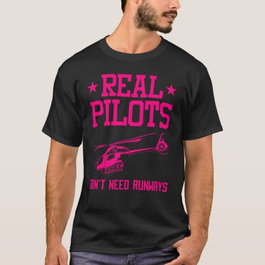 Helicopter Pilot  For Men Women Cool Pilot Aviator Tシャツ (正面)