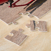 Helicopter, red, aircraft ジグソーパズル (側面)