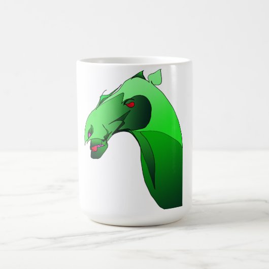 Heliodorのマグ-緑の馬の鬼 コーヒーマグカップ (中央)