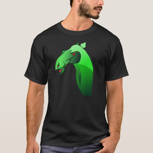 HeliodorのTシャツ-緑の馬の鬼-前部 Tシャツ (正面)