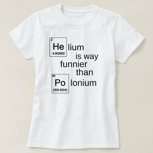 Helium>Polonium Tシャツ (デザイン正面)