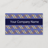 HELIX BIOTECH幾何学的金ゴールド渦巻き青 名刺 (裏面)