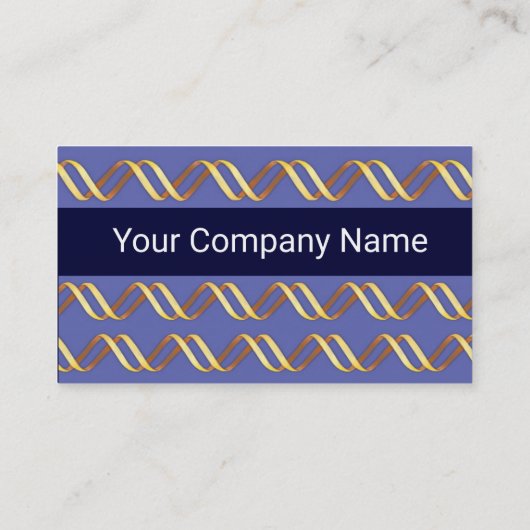 HELIX BIOTECH幾何学的金ゴールド渦巻き青 名刺 (裏面)
