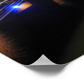 Helix Bridge Singapore River at Night Poster ポスター (角)