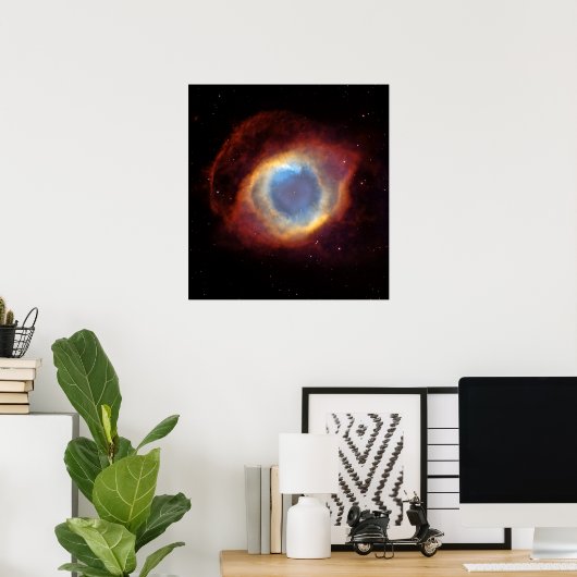 Helix Nebula (Hubble Telescope) ポスター (ホームオフィス)