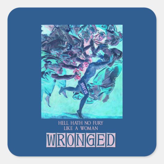 Hell Hath No Fury （青）シール スクエアシール (正面)