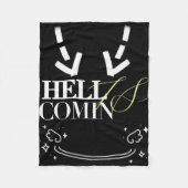 Hell Is Comin フリースブランケット (正面)