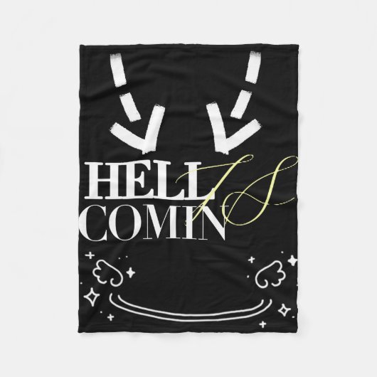 Hell Is Comin フリースブランケット (正面)