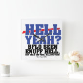 HELL YEAH? スクエア壁時計 (ホーム)