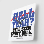 HELL YEAH? スクエア壁時計 (傾斜)