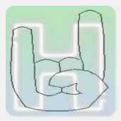 Hella Button スクエアシール (正面)