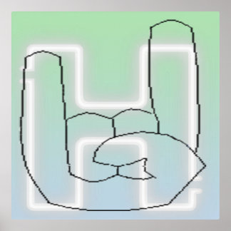 Hella Button 箔ポスター